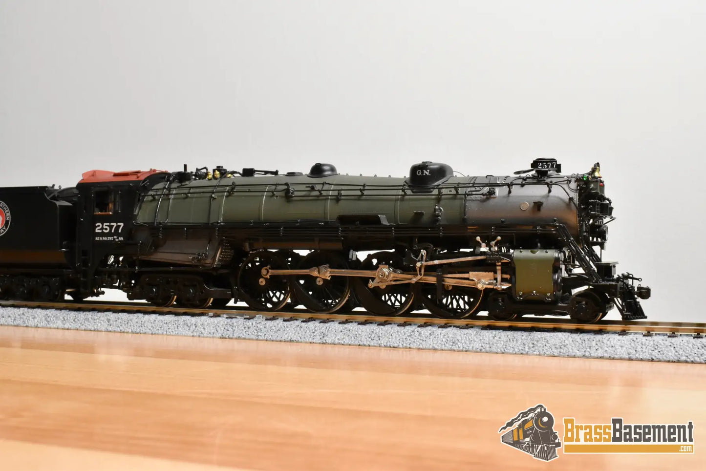 HO Brass - CIL 2202.1 Great Northern GN S-2 4-8-4 #2577 Glacier Park VESTIBULE Cab - Samhongsa Steam