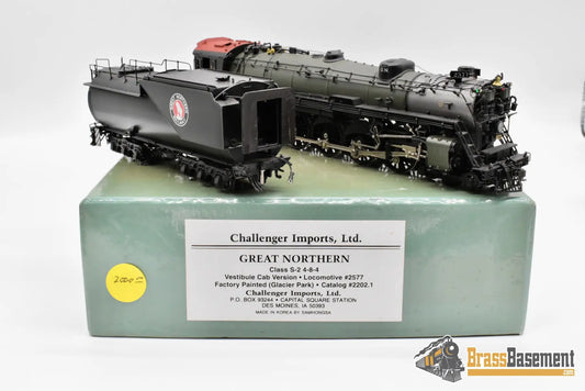 HO Brass - CIL 2202.1 Great Northern GN S-2 4-8-4 #2577 Glacier Park VESTIBULE Cab - Samhongsa Steam