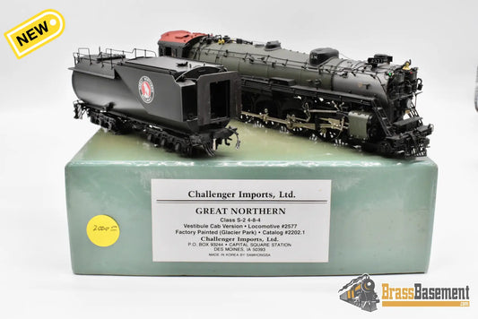 HO Brass - CIL 2202.1 Great Northern GN S-2 4-8-4 #2577 Glacier Park VESTIBULE Cab - Samhongsa Steam