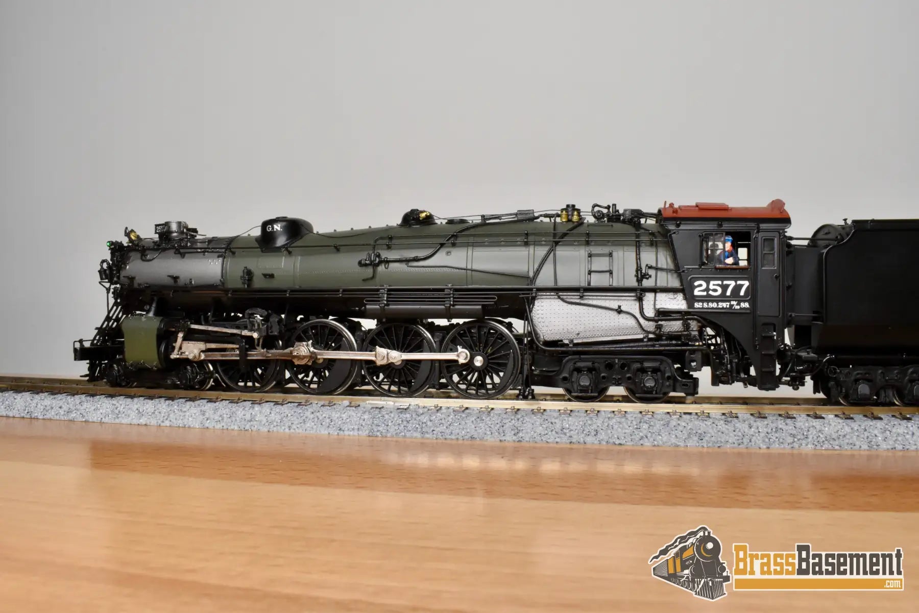 HO Brass - CIL 2202.1 Great Northern GN S-2 4-8-4 #2577 Glacier Park VESTIBULE Cab - Samhongsa Steam