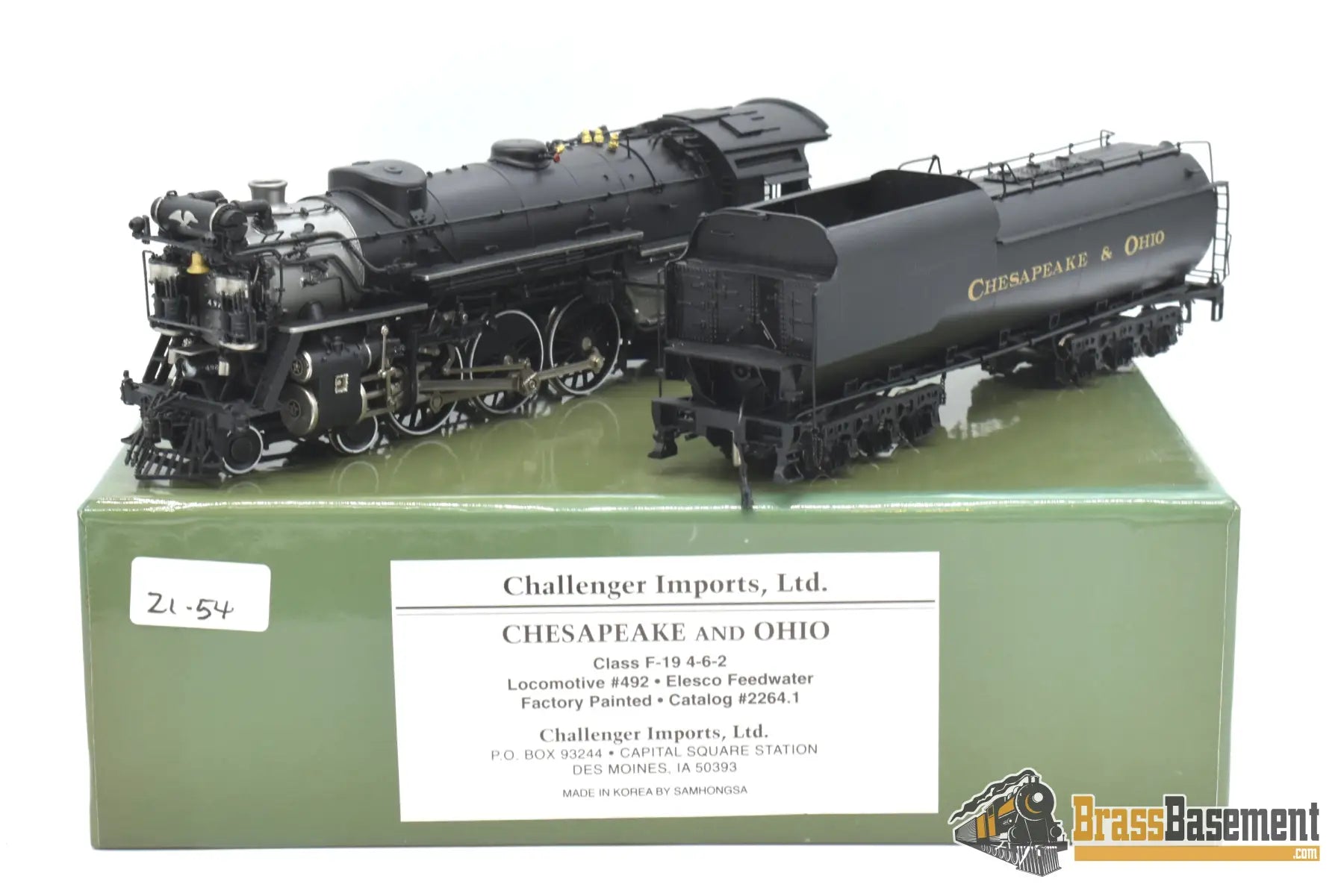 Ho Brass - Cil 2264.1 Chesapeake & Ohio C&O F - 19 4 - 6 - 2 Pacific Elesco Fwh Steam