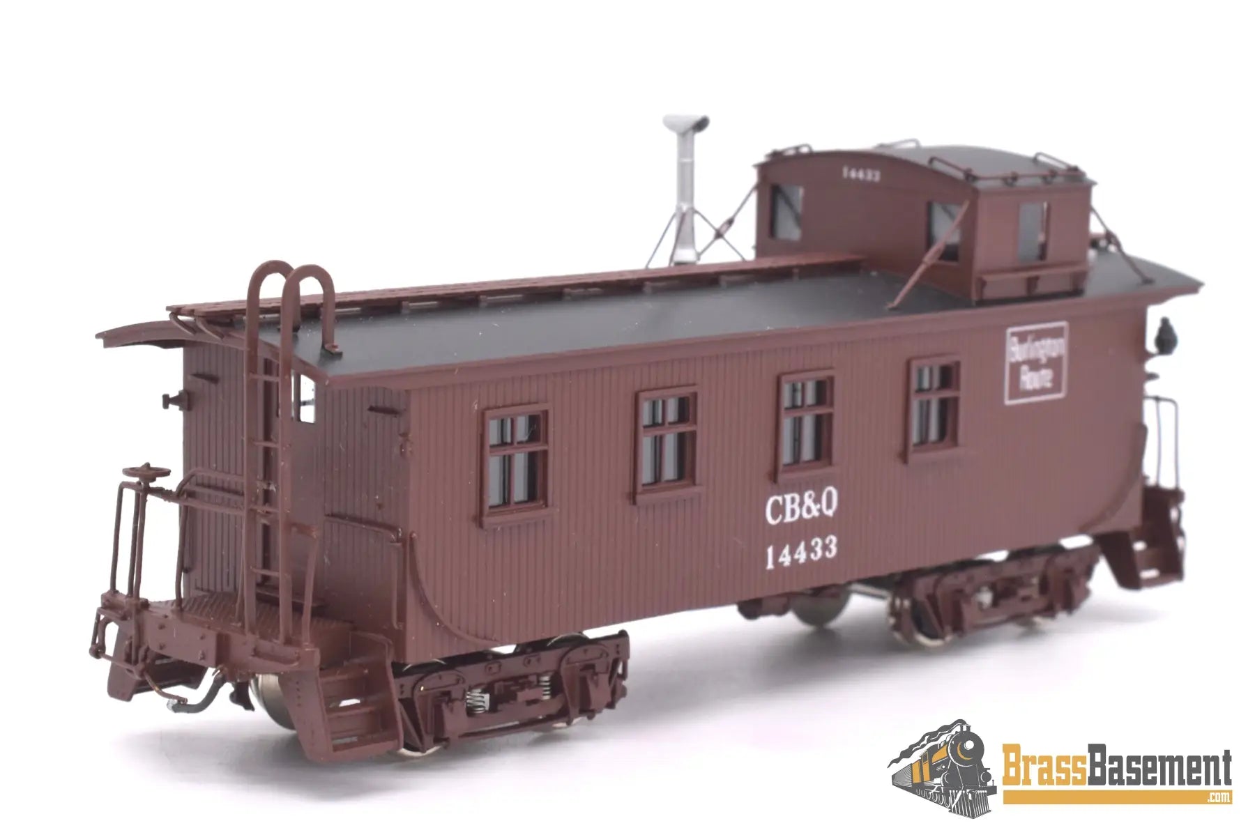 Ho Brass - Cil 2290.3 Cb&Q Burlington Wood Waycar Caboose #14433 Factory Paint