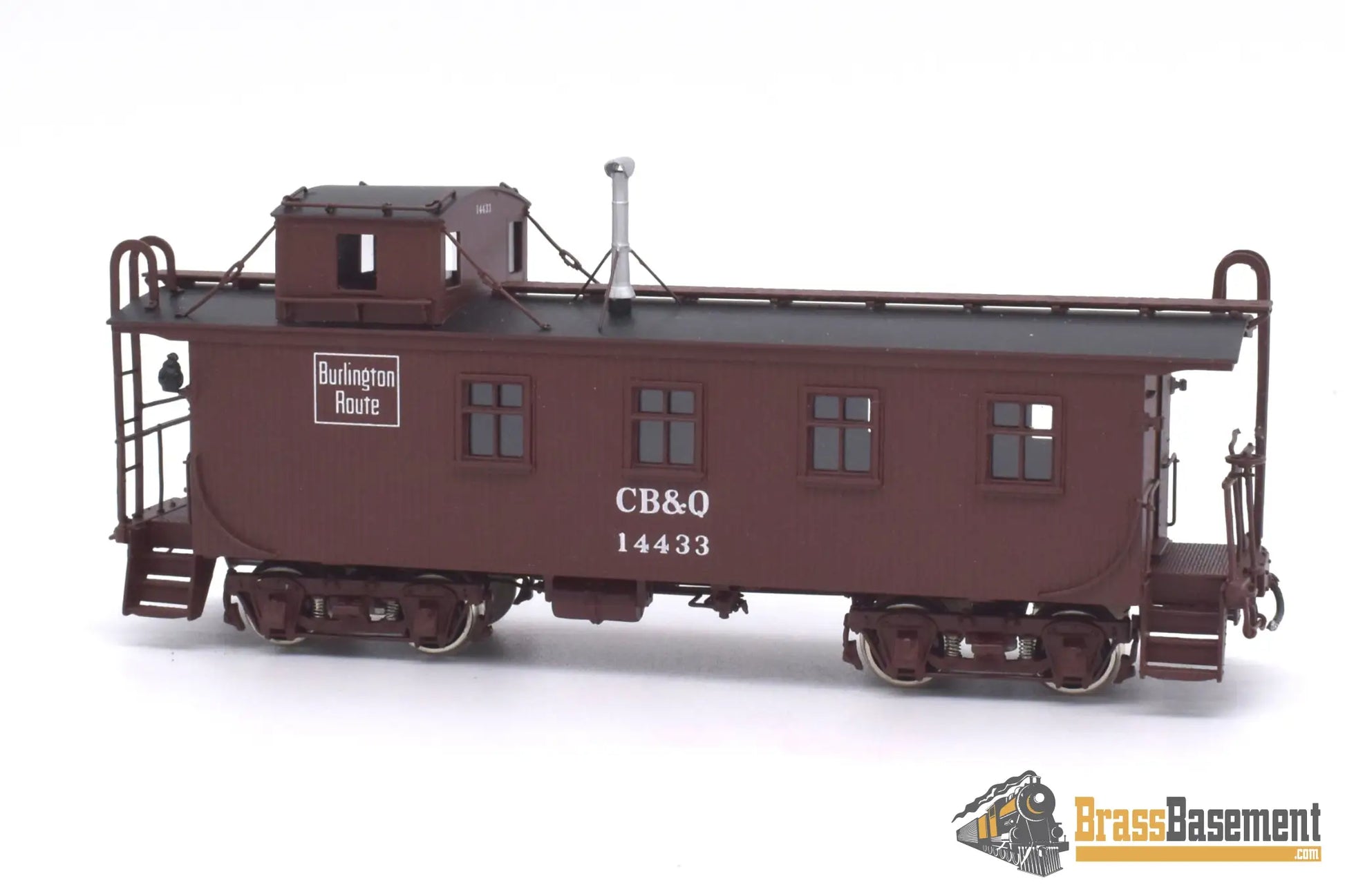 Ho Brass - Cil 2290.3 Cb&Q Burlington Wood Waycar Caboose #14433 Factory Paint