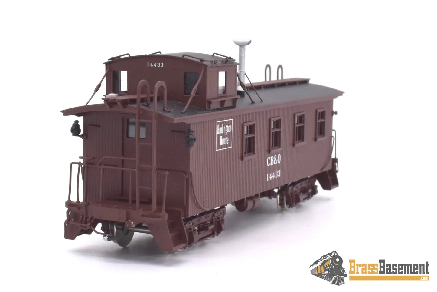 Ho Brass - Cil 2290.3 Cb&Q Burlington Wood Waycar Caboose #14433 Factory Paint