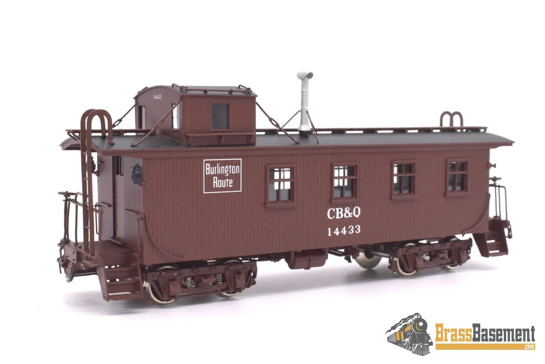 Ho Brass - Cil 2290.3 Cb&Q Burlington Wood Waycar Caboose #14433 Factory Paint