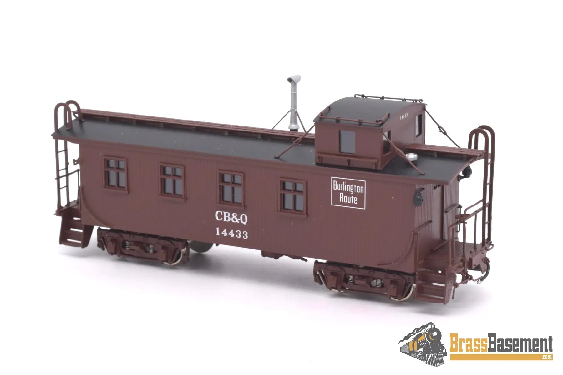 Ho Brass - Cil 2290.3 Cb&Q Burlington Wood Waycar Caboose #14433 Factory Paint