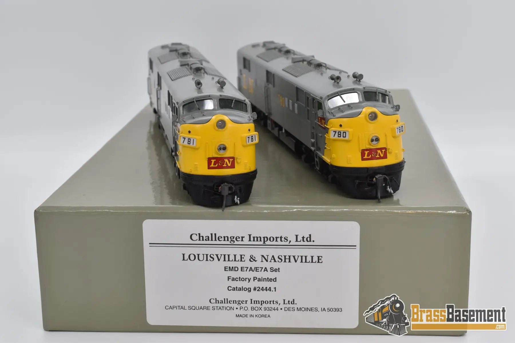 Ho Brass - Cil 2444.1 Louisville & Nashville L&N E7 Aa Set 1960S Gray And Yellow Diesel