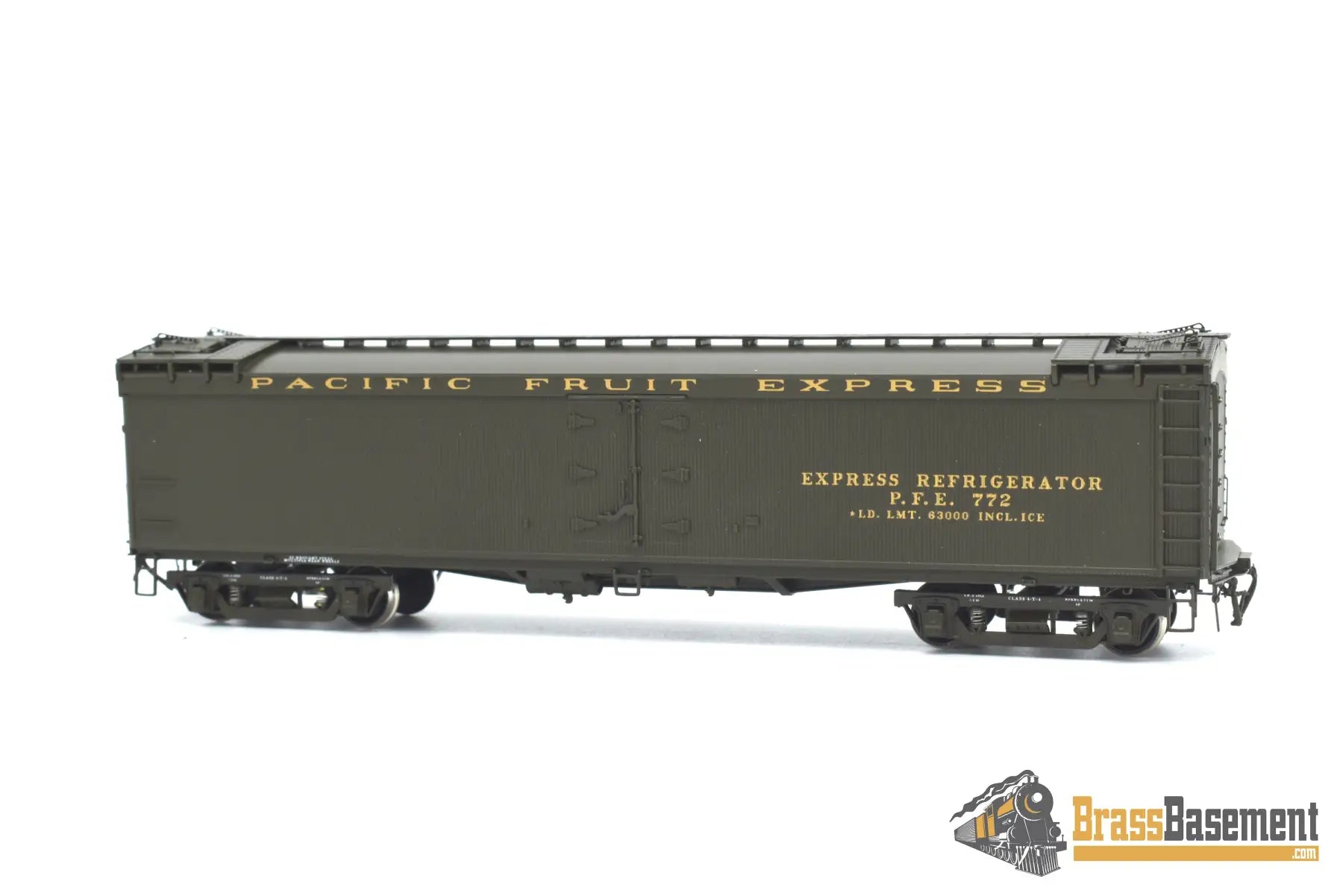 Ho Brass - Cil 2529.1 Pacific Fruit Express Refrigerator Car Early Version Factory Paint Passenger