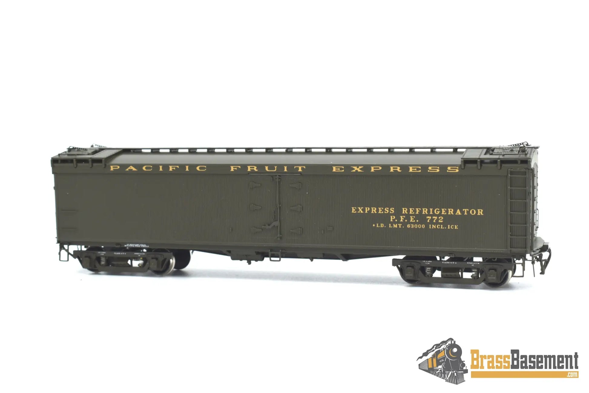 Ho Brass - Cil 2529.1 Pacific Fruit Express Refrigerator Car Early Version Factory Paint Passenger