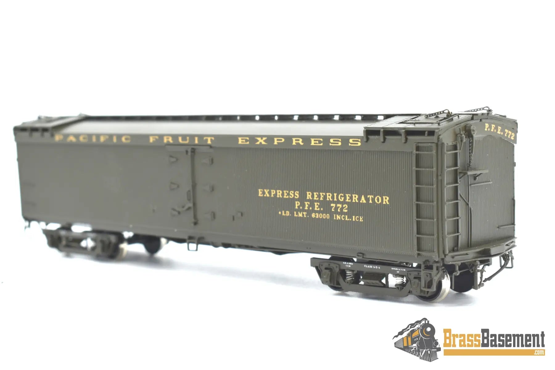 Ho Brass - Cil 2529.1 Pacific Fruit Express Refrigerator Car Early Version Factory Paint Passenger