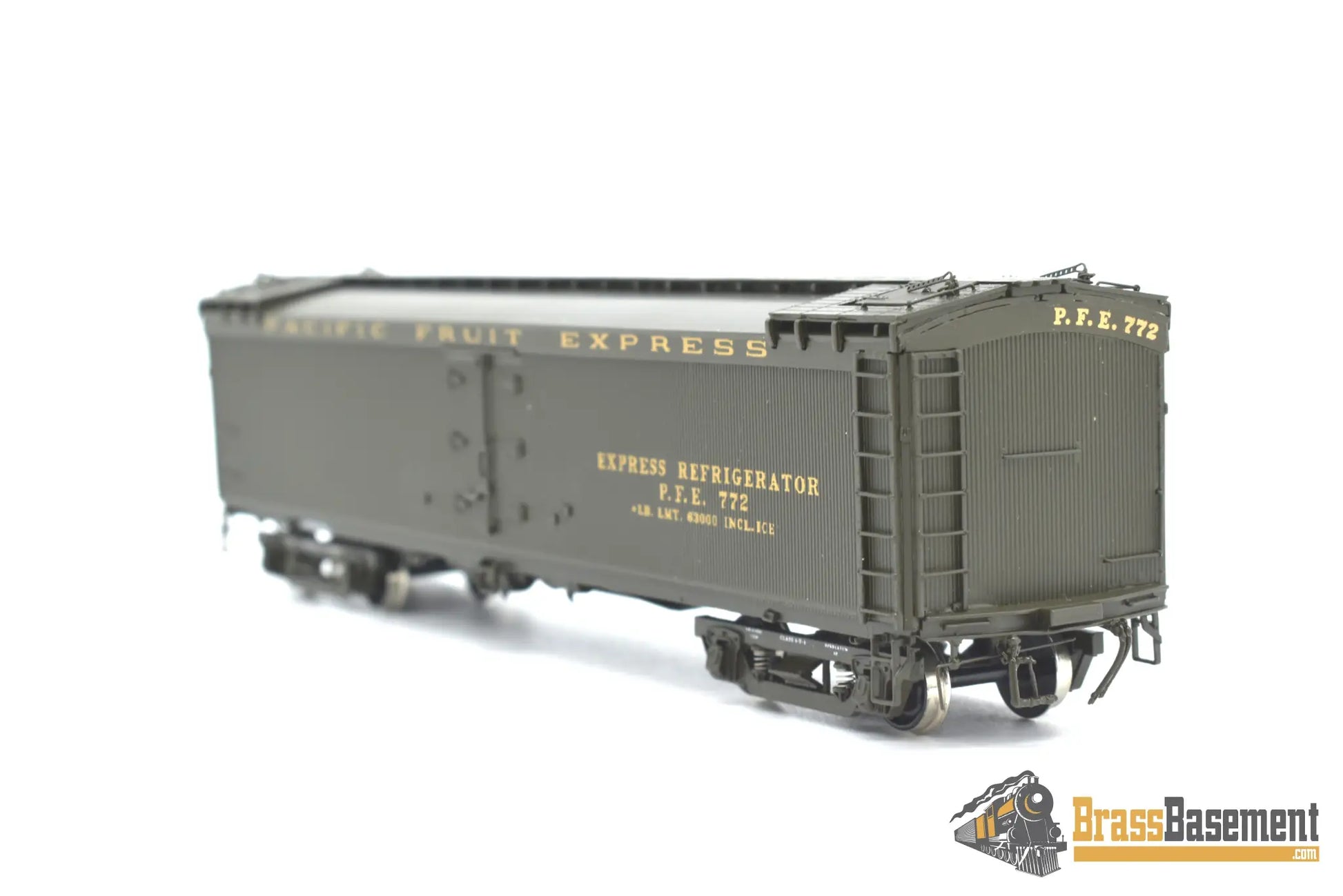 Ho Brass - Cil 2529.1 Pacific Fruit Express Refrigerator Car Early Version Factory Paint Passenger