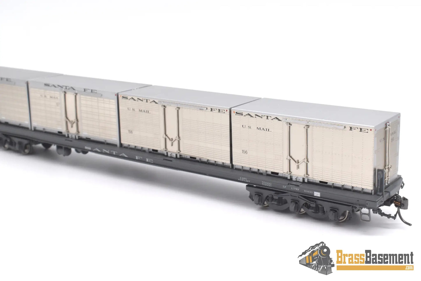 Ho Brass - Coach Yard 0477.1 Atsf Santa Fe Mail Container Flat #212 Factory Painted Sam - Tech