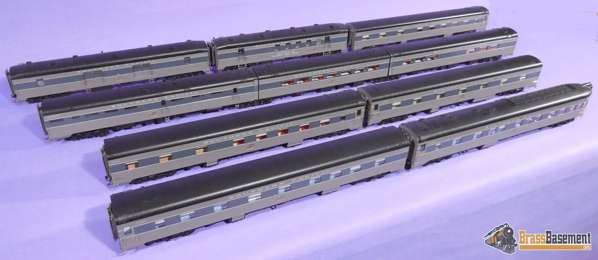 HO Brass - Coach Yard 0970 The 1956 ’Lark’ Train - Two-Tone Paint! 10 Car Set - Mint Passenger