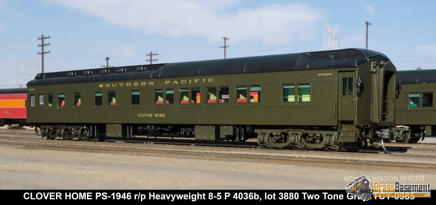 Ho Brass - Coach Yard 0988 The ’Starlight’ Train Daylight Overland Two - Tone And Green Paint!