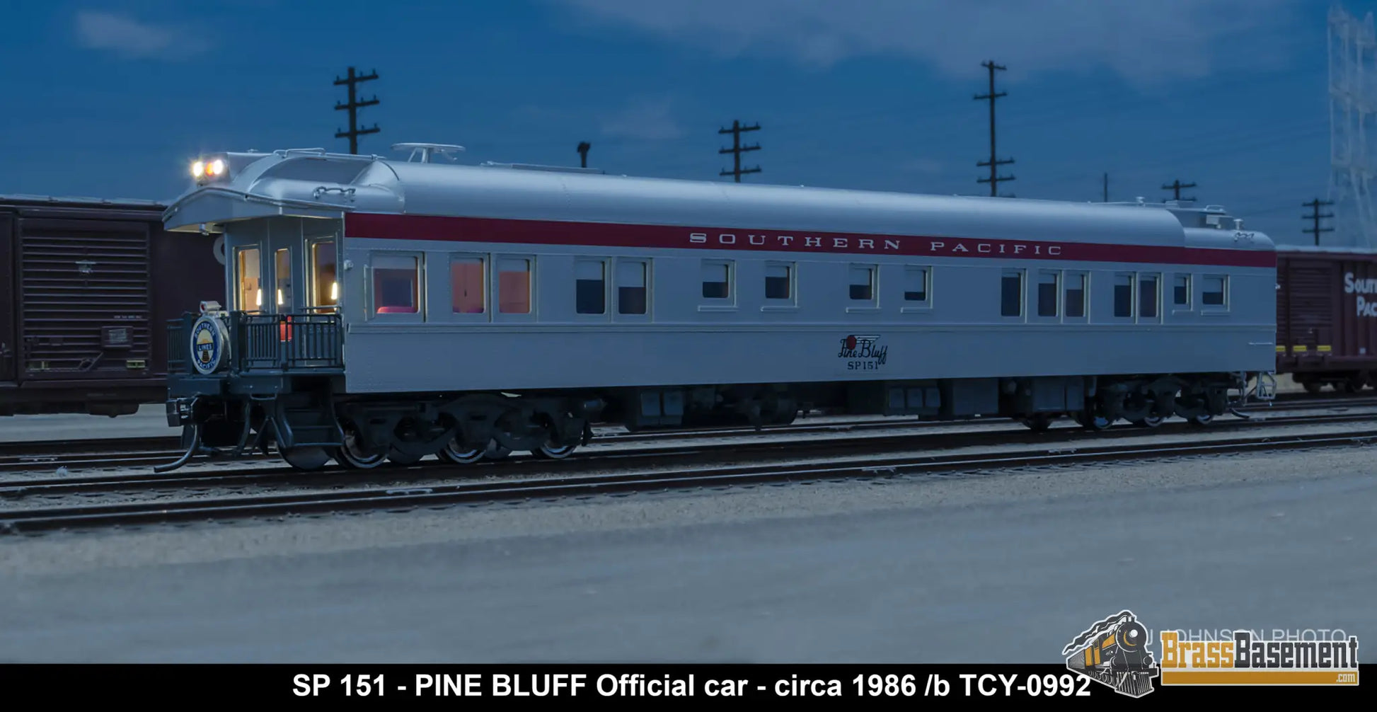 Ho Brass - Coach Yard 0992 Southern Pacific Sp Official’s Car ’Pine Bluff’ #151 F/P 1986 Sss