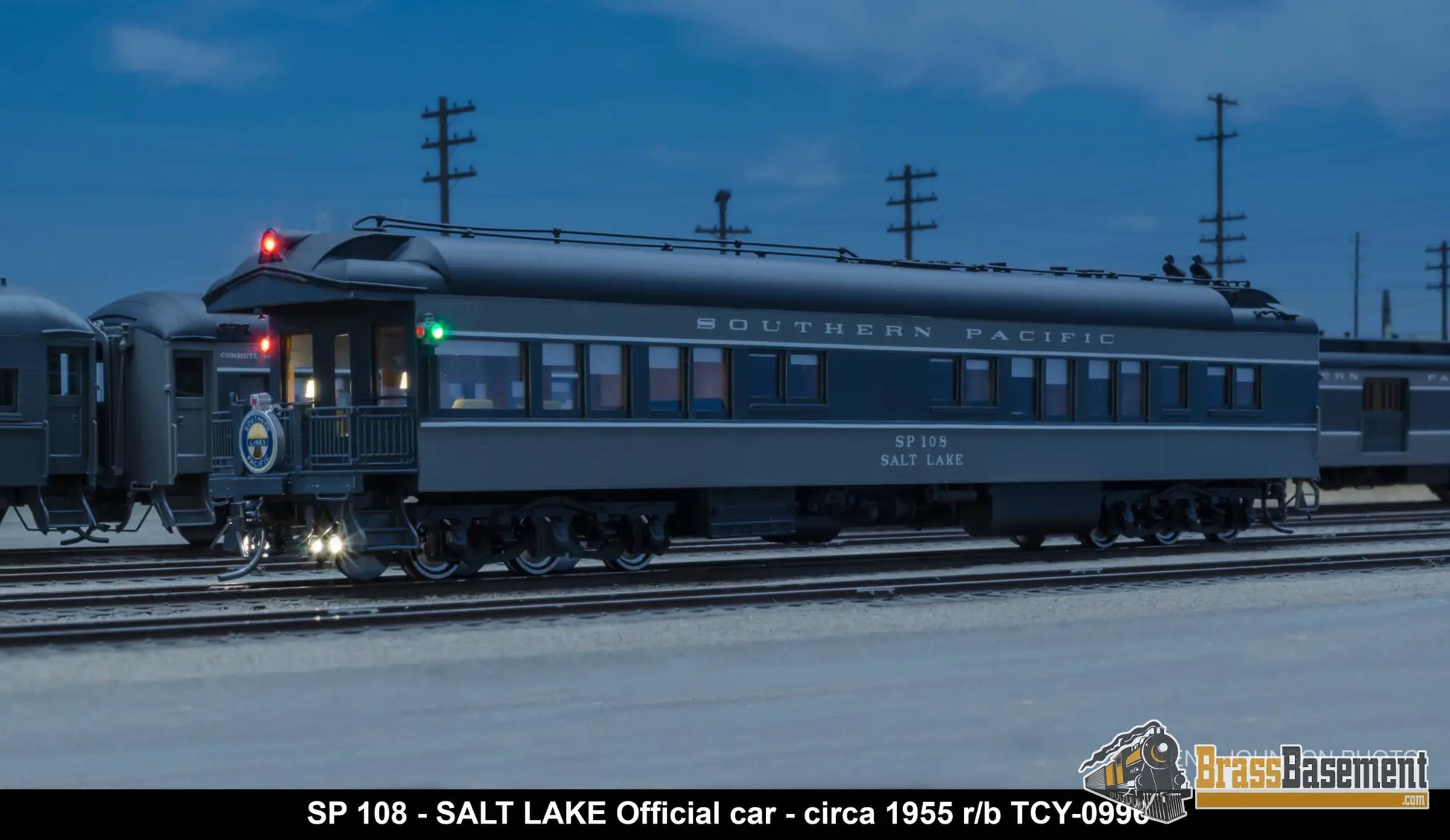 Ho Brass - Coach Yard 0998 Southern Pacific Sp Official’s Car ’Salt Lake’ #108 F/P 1955 Ttg