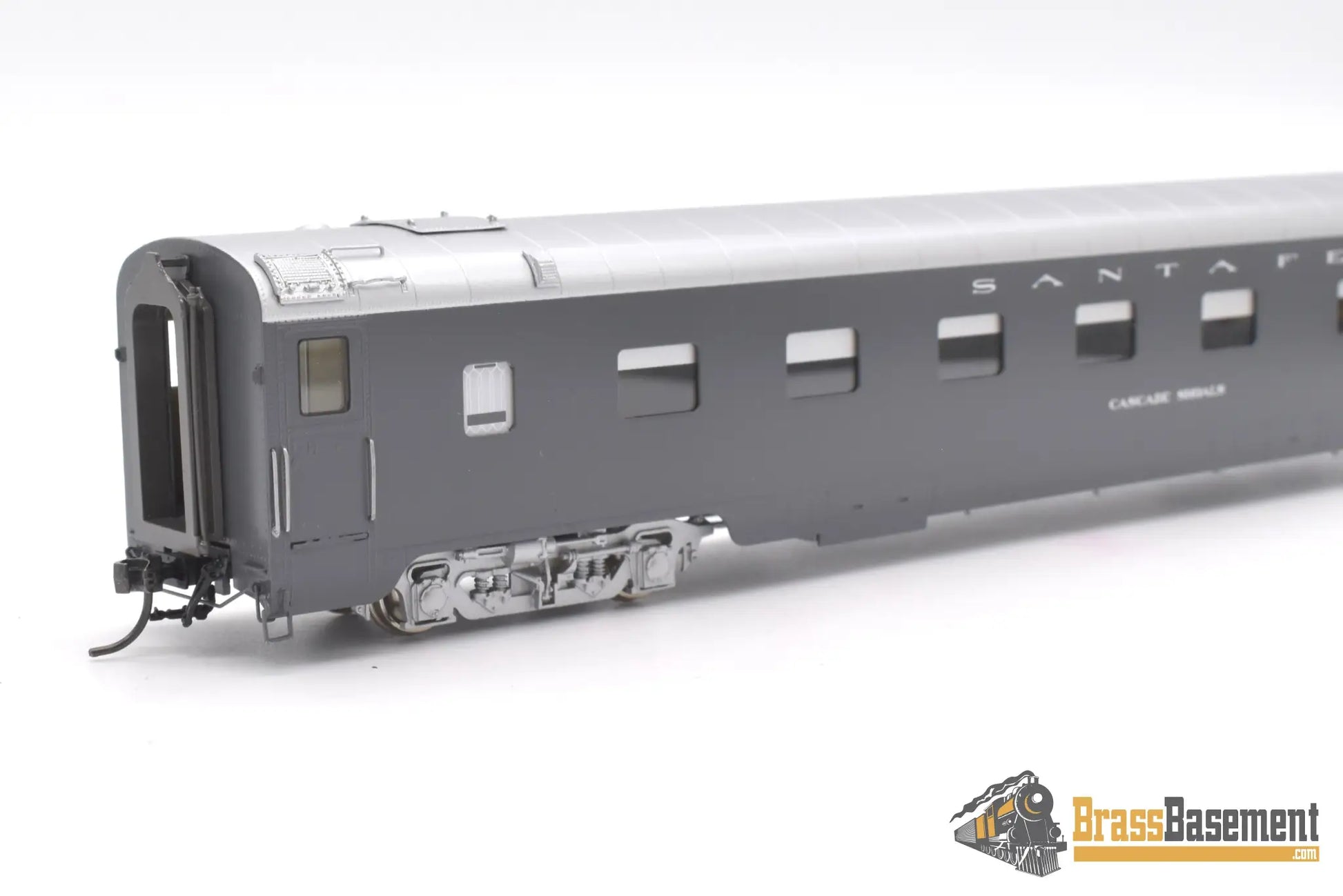 Ho Brass - Coach Yard 1161.2 Atsf Santa Fe ‘Cascade Shoals’ Pullman 10 - 5 4072B Gray W/ Silver