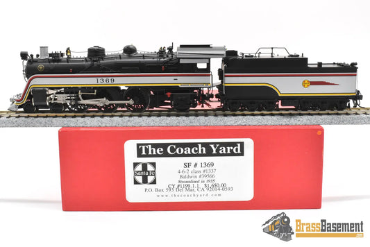 HO Brass - Coach Yard 1199.1.1 Santa Fe ATSF 4-6-2 Valley Flyer #1369 - Mint Steam
