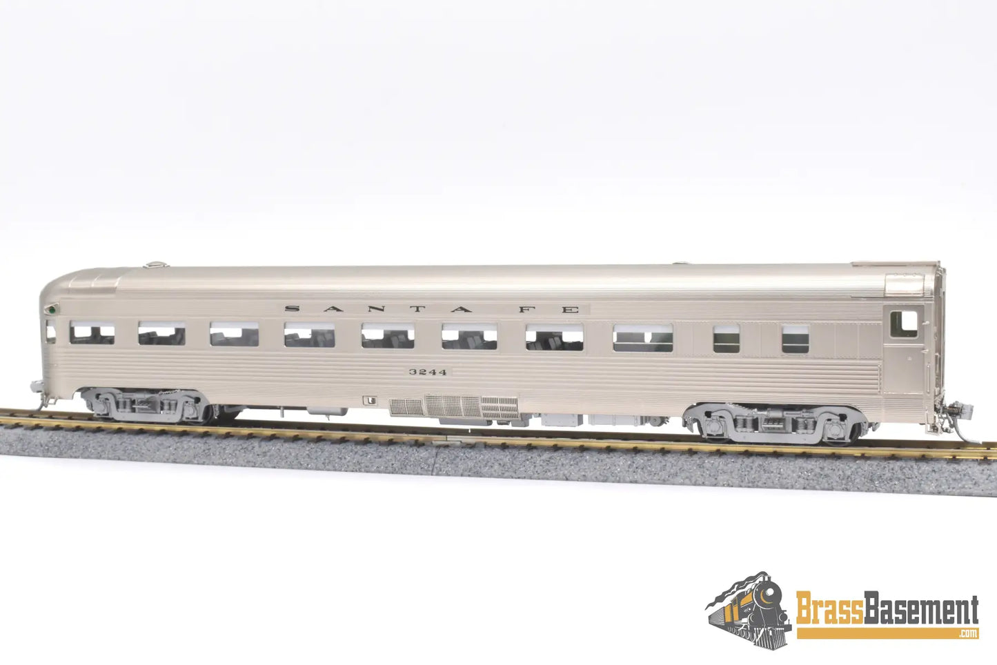 Ho Brass - Coach Yard 1271.1 Atsf Santa Fe Lw Observation Car #3244 Factory Painted Sam - Tech