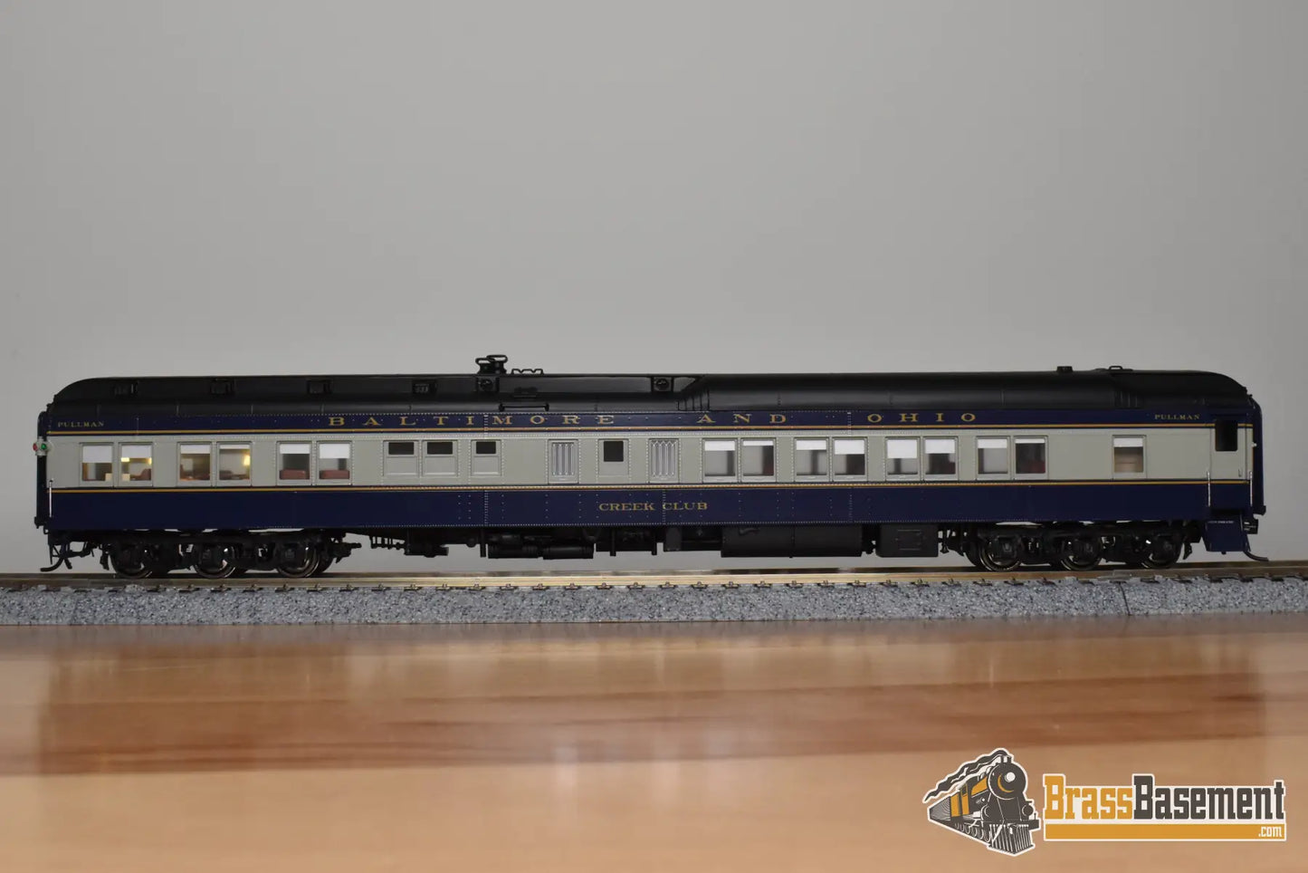 HO Brass - Coach Yard 1463D Baltimore & Ohio B&O 8 Section Restaurant Lounge Car - ’Creek Club’ - NEW Passenger