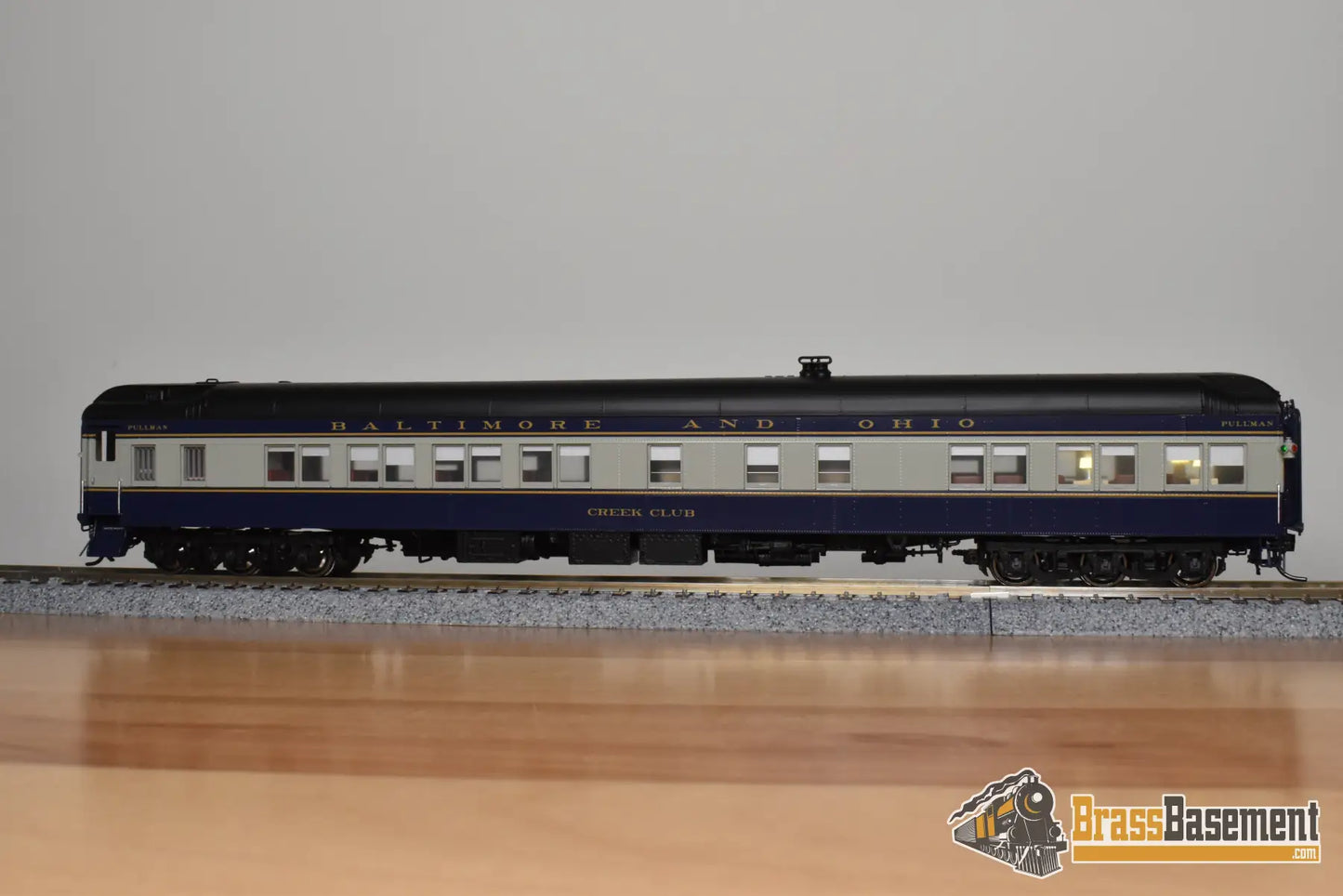 HO Brass - Coach Yard 1463D Baltimore & Ohio B&O 8 Section Restaurant Lounge Car - ’Creek Club’ - NEW Passenger