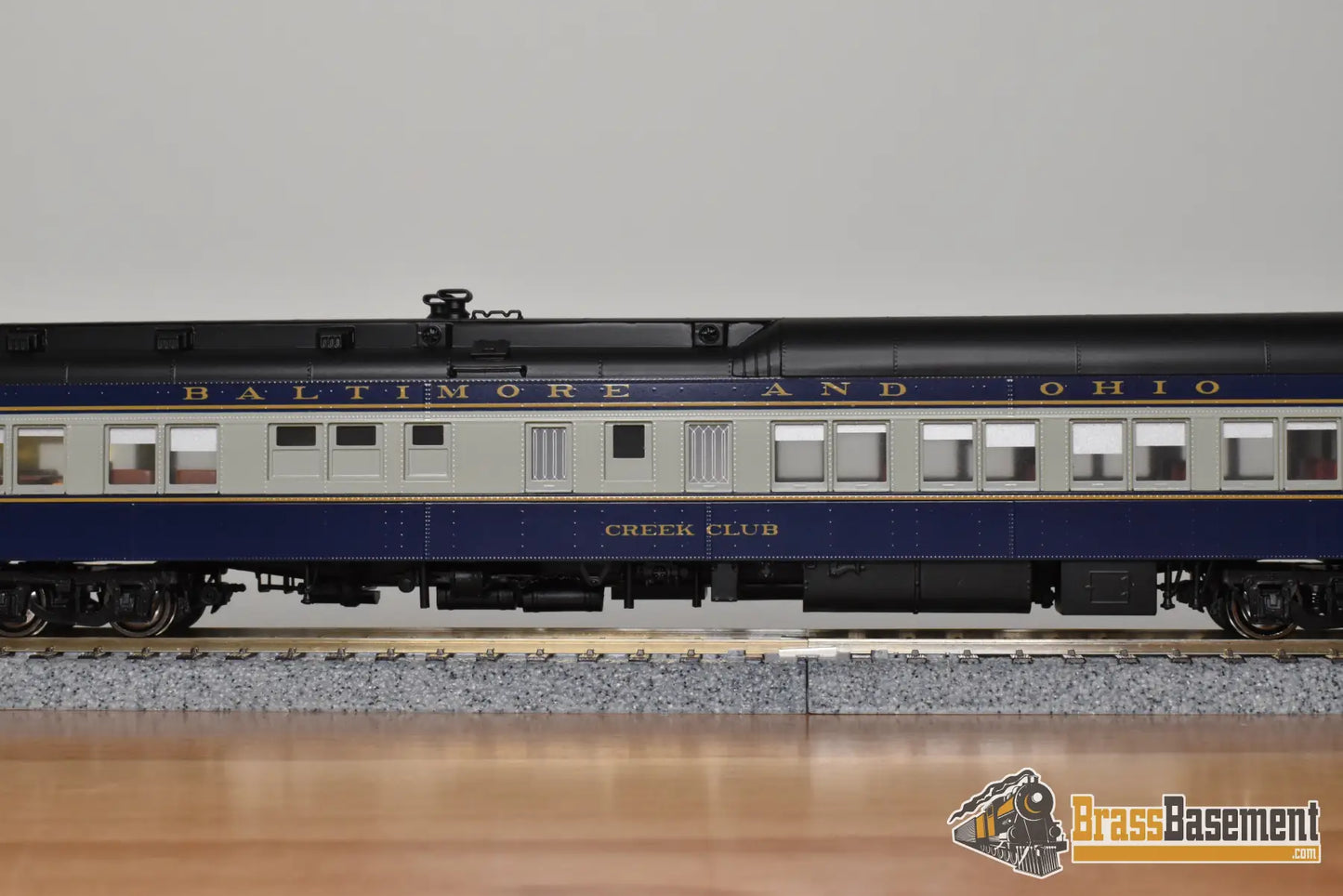 HO Brass - Coach Yard 1463D Baltimore & Ohio B&O 8 Section Restaurant Lounge Car - ’Creek Club’ - NEW Passenger