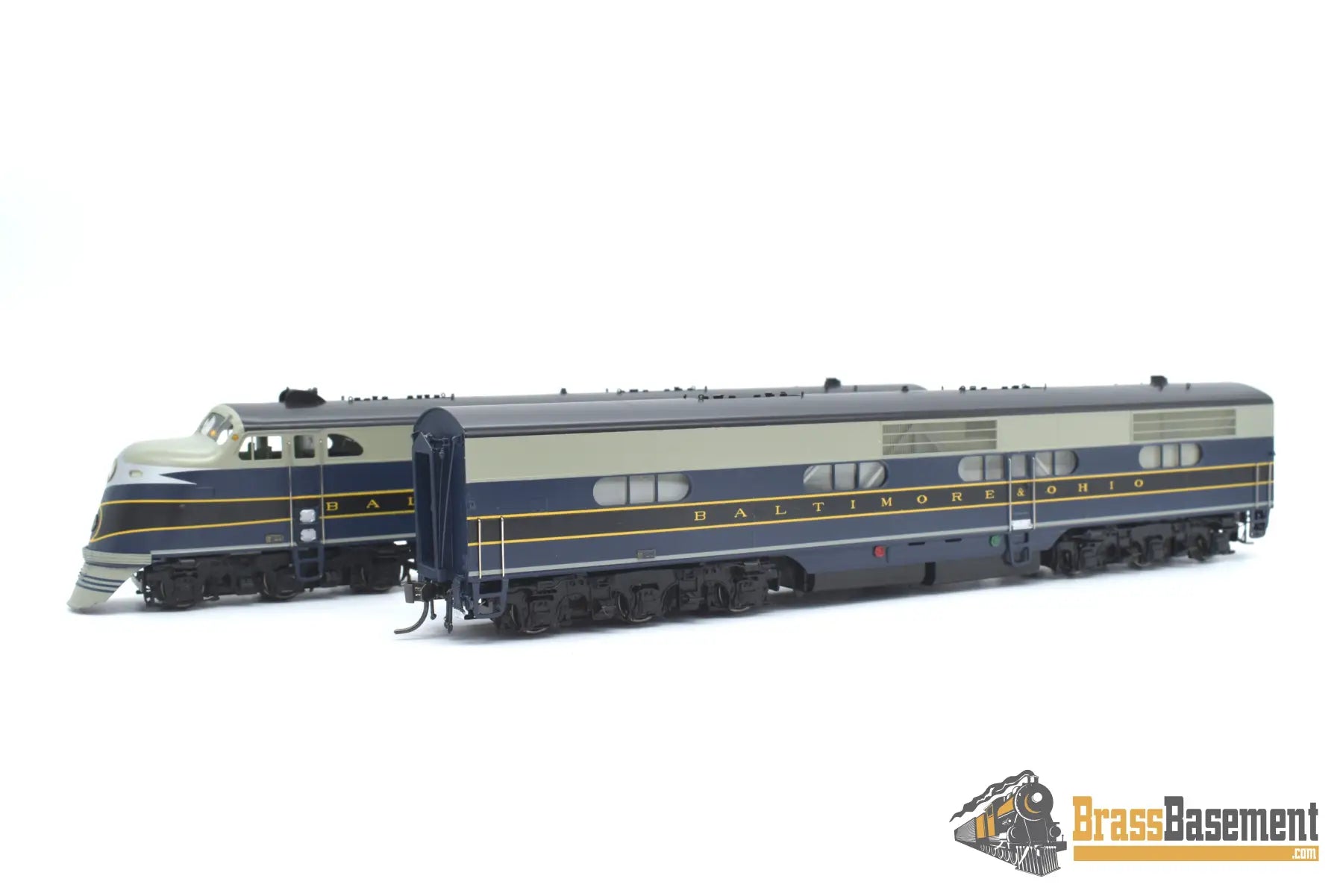 Ho Brass - Coach Yard 2100 B&O Baltimore & Ohio Ea - Eb As - Delivered Set Gorgeous Paint Diesel