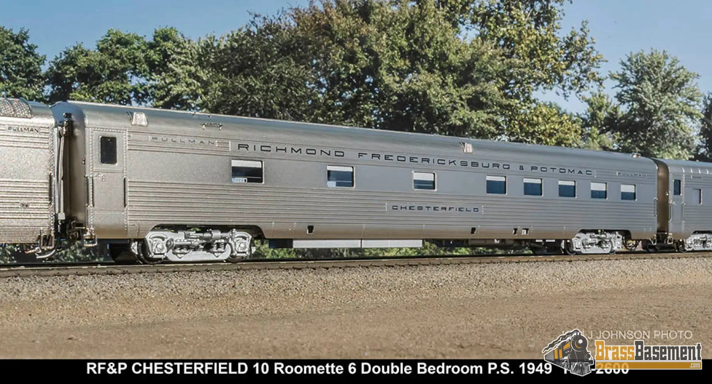 Ho Brass - Coach Yard 2600 The ’Silver Meteor’ Train Stainless Seaboard Rf&P Prr 7 Car Brand