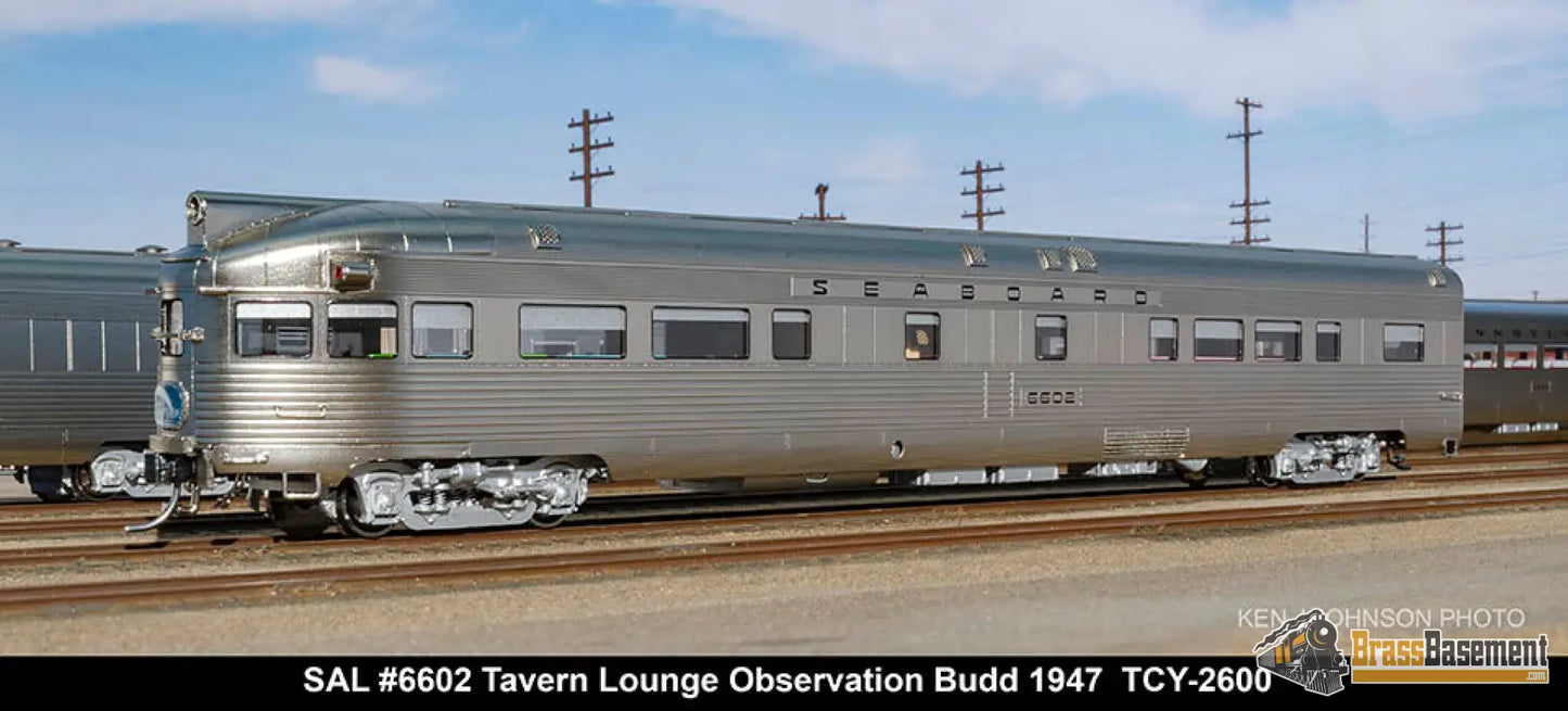 Ho Brass - Coach Yard 2600 The ’Silver Meteor’ Train Stainless Seaboard Rf&P Prr 7 Car Brand