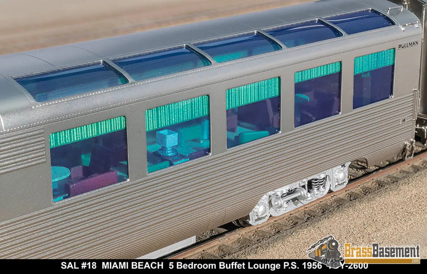 Ho Brass - Coach Yard 2600 The ’Silver Meteor’ Train Stainless Seaboard Rf&P Prr 7 Car Brand