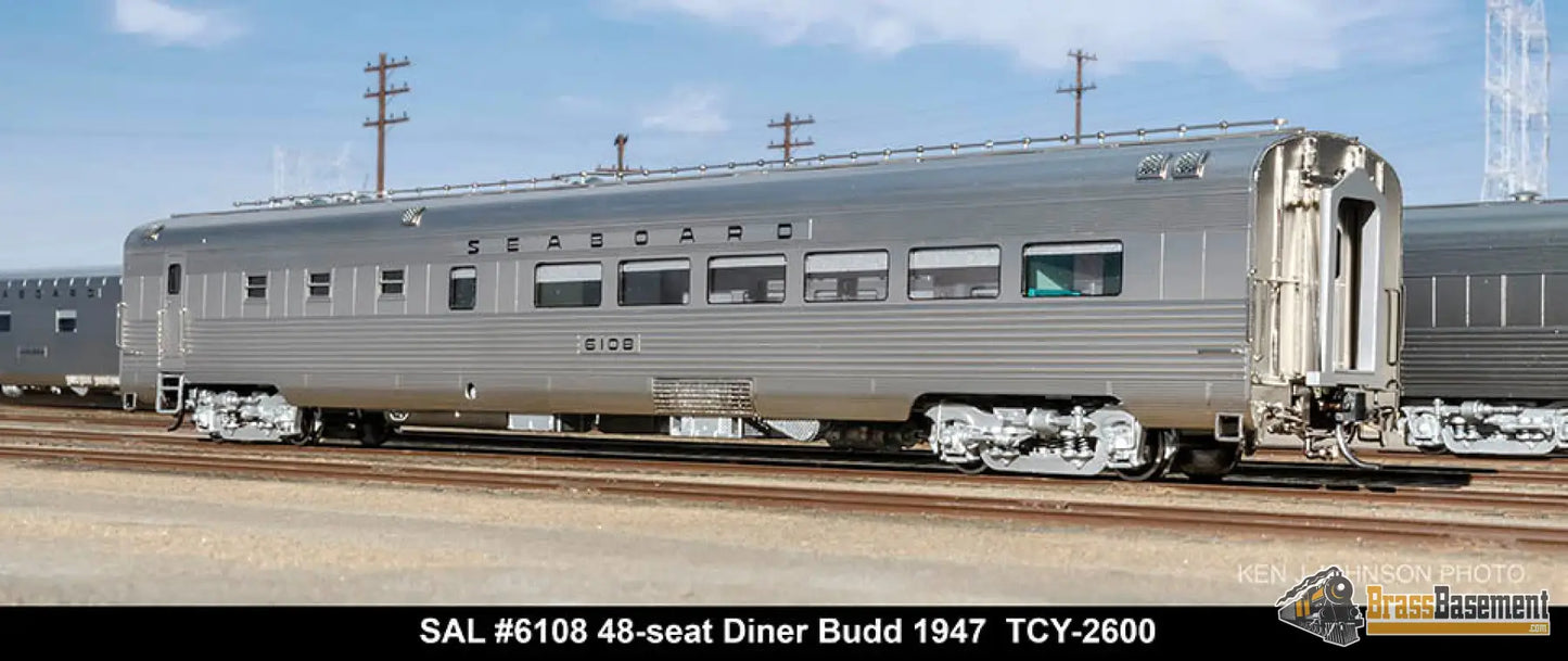 Ho Brass - Coach Yard 2600 The ’Silver Meteor’ Train Stainless Seaboard Rf&P Prr 7 Car Brand