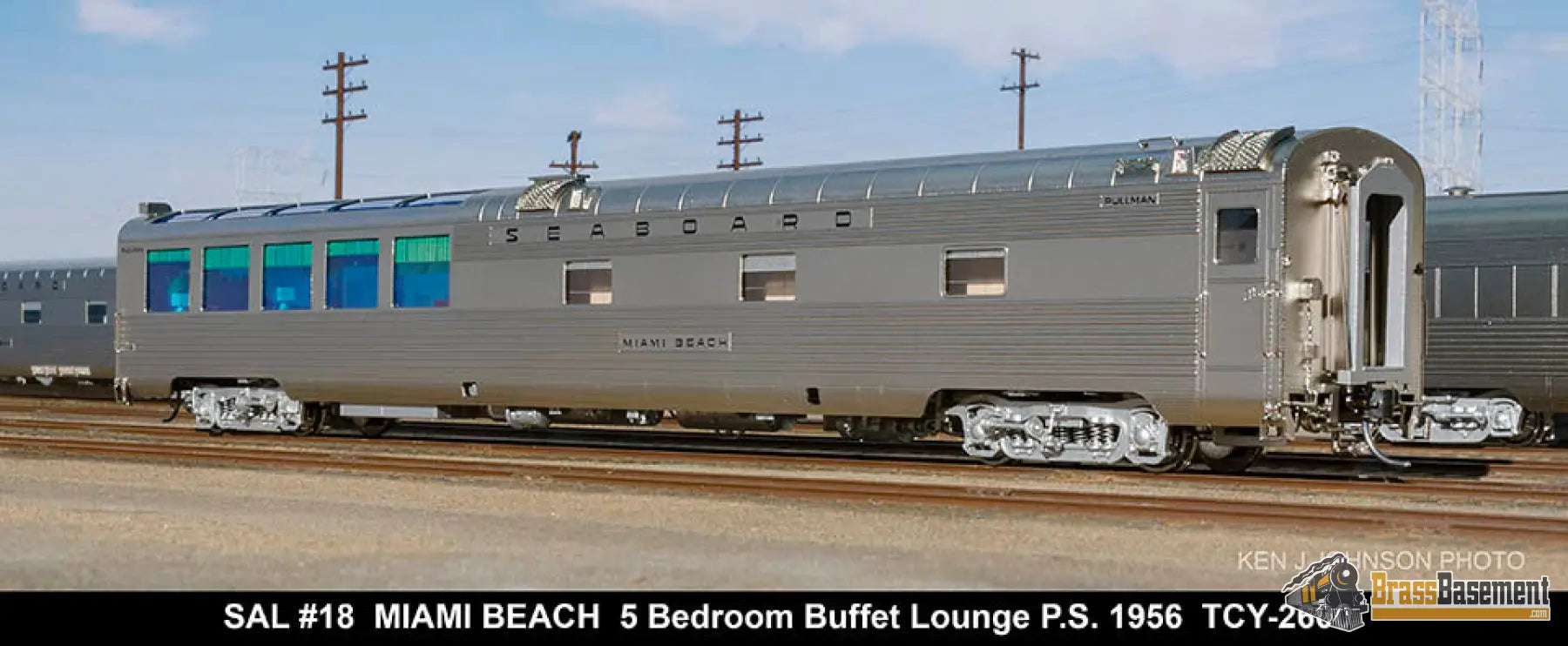 Ho Brass - Coach Yard 2600 The ’Silver Meteor’ Train Stainless Seaboard Rf&P Prr 7 Car Brand