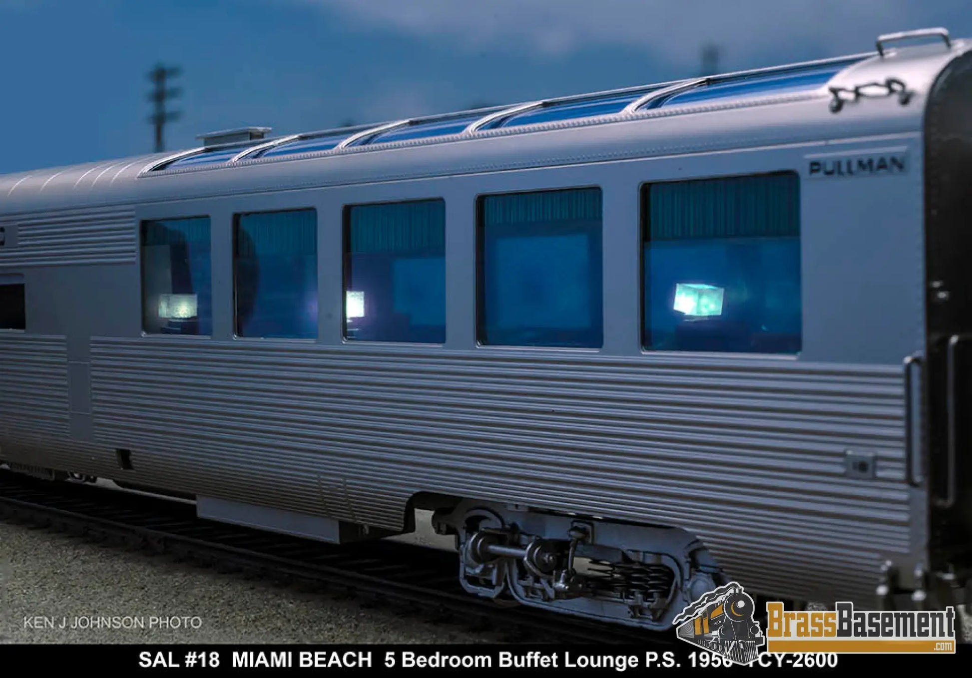 Ho Brass - Coach Yard 2600 The ’Silver Meteor’ Train Stainless Seaboard Rf&P Prr 7 Car Brand