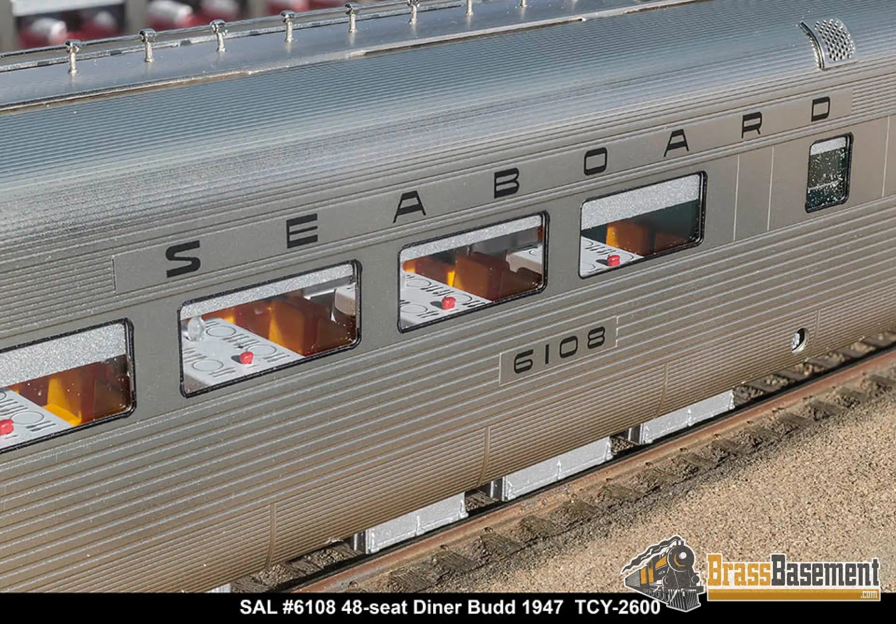 Ho Brass - Coach Yard 2600 The ’Silver Meteor’ Train Stainless Seaboard Rf&P Prr 7 Car Brand
