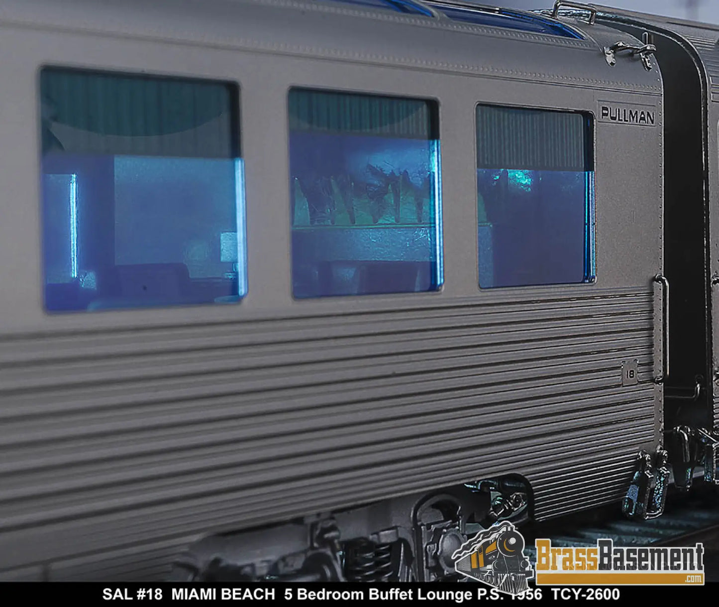 Ho Brass - Coach Yard 2600 The ’Silver Meteor’ Train Stainless Seaboard Rf&P Prr 7 Car Brand