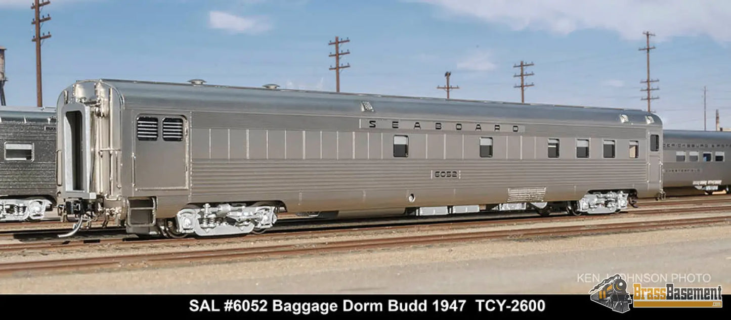 Ho Brass - Coach Yard 2600 The ’Silver Meteor’ Train Stainless Seaboard Rf&P Prr 7 Car Brand