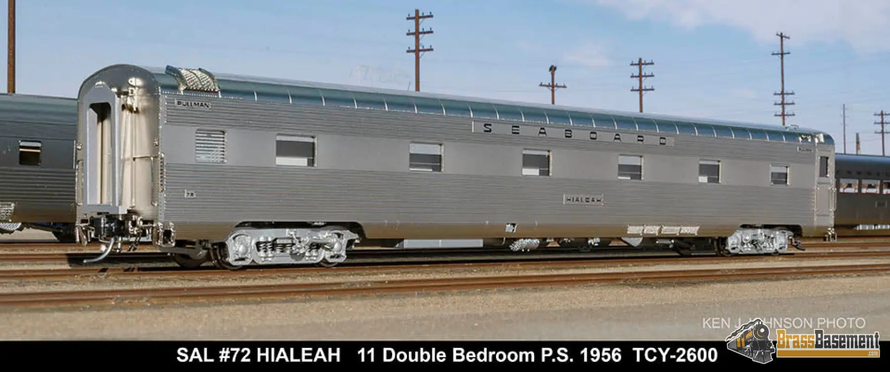 Ho Brass - Coach Yard 2600 The ’Silver Meteor’ Train Stainless Seaboard Rf&P Prr 7 Car Brand