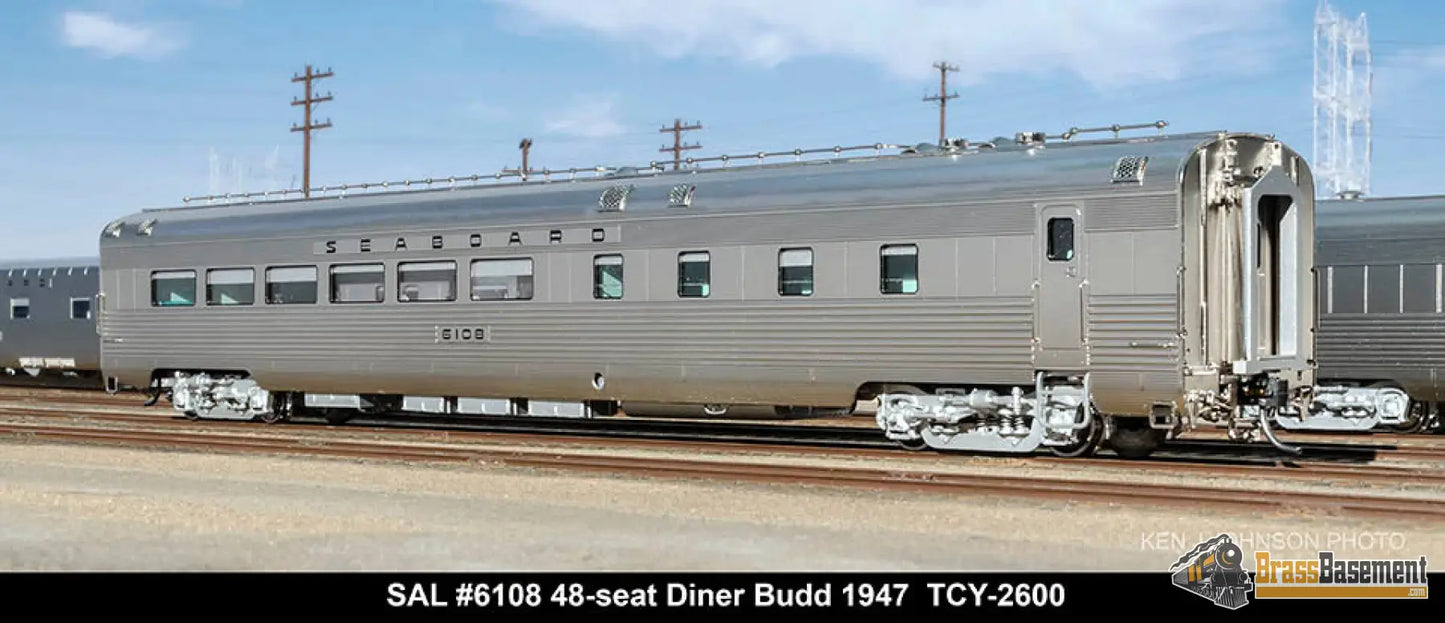 Ho Brass - Coach Yard 2600 The ’Silver Meteor’ Train Stainless Seaboard Rf&P Prr 7 Car Brand