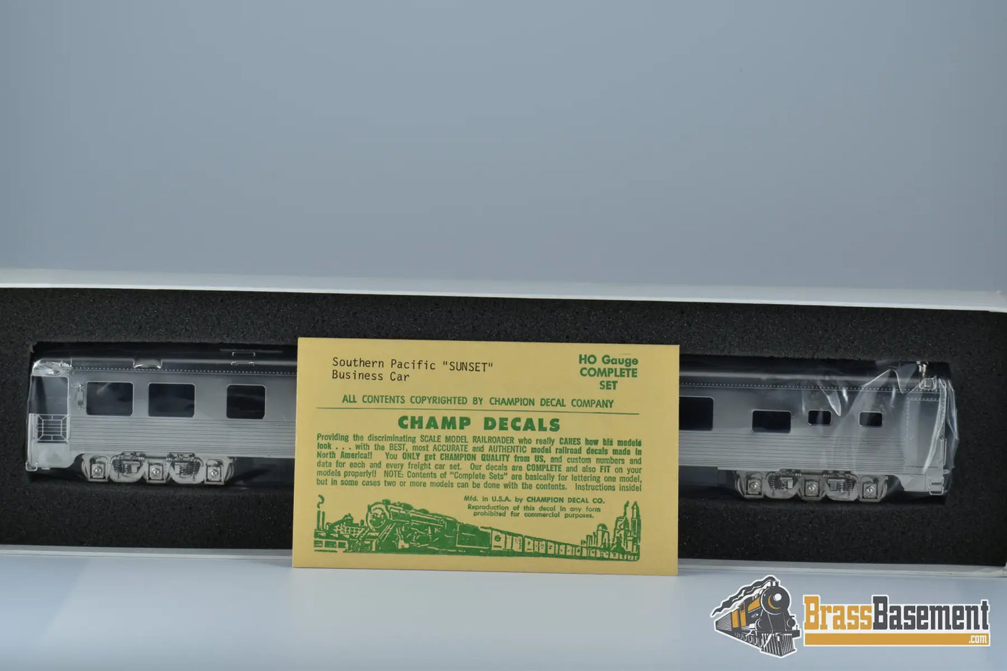 Ho Brass - Coach Yard Southern Pacific Business Car ’Sunset’ Decals Included! Passenger