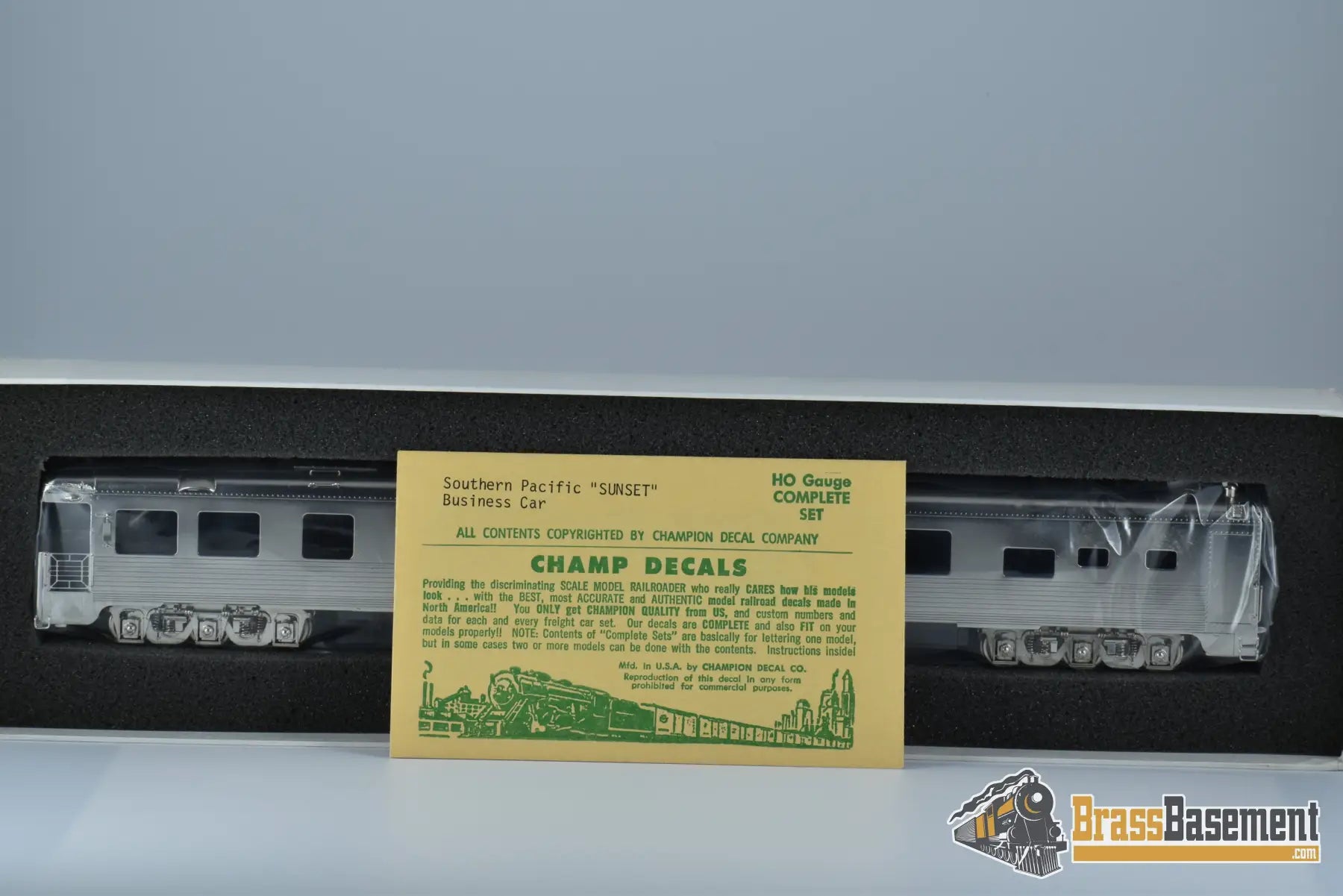 Ho Brass - Coach Yard Southern Pacific Business Car ’Sunset’ Decals Included! Passenger