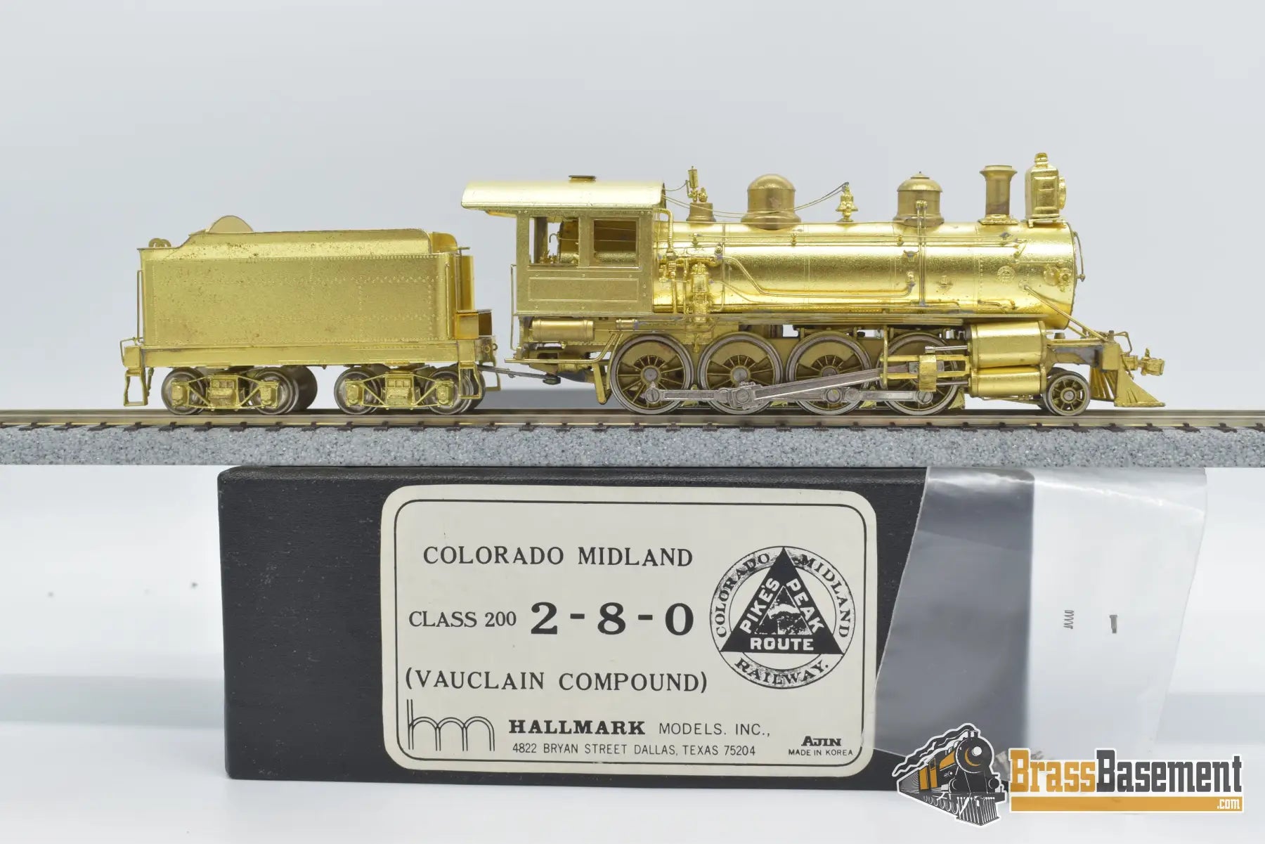 Ho Brass - Colorado Midland Vauclain Compound Class 200 2 - 8 - 0 Unpainted Steam