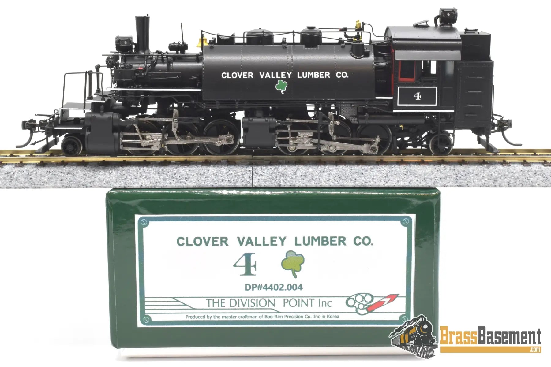 Ho Brass - Div Dp - 4402.004 Clover Valley Lumber Co. 2 - 6 - 6 - 2T #4 🍀 F/P New Steam