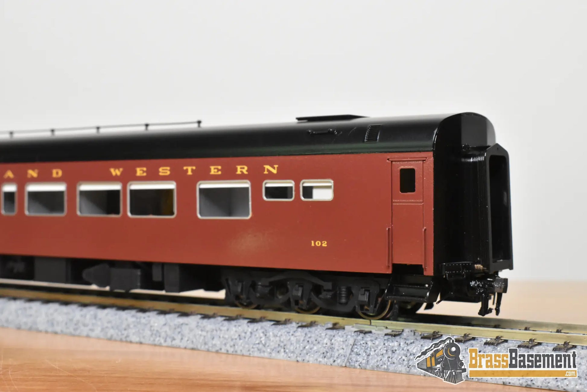 HO Brass - DIV N&W Norfolk & Western Business Car #102 FP Maroon - Mint - Passenger