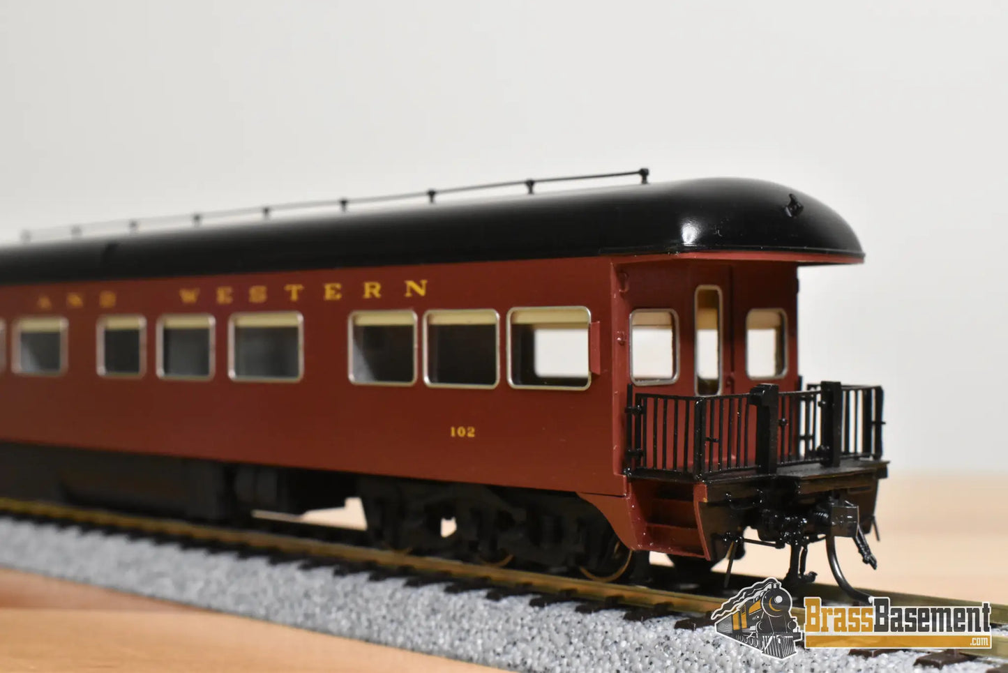 HO Brass - DIV N&W Norfolk & Western Business Car #102 FP Maroon - Mint - Passenger