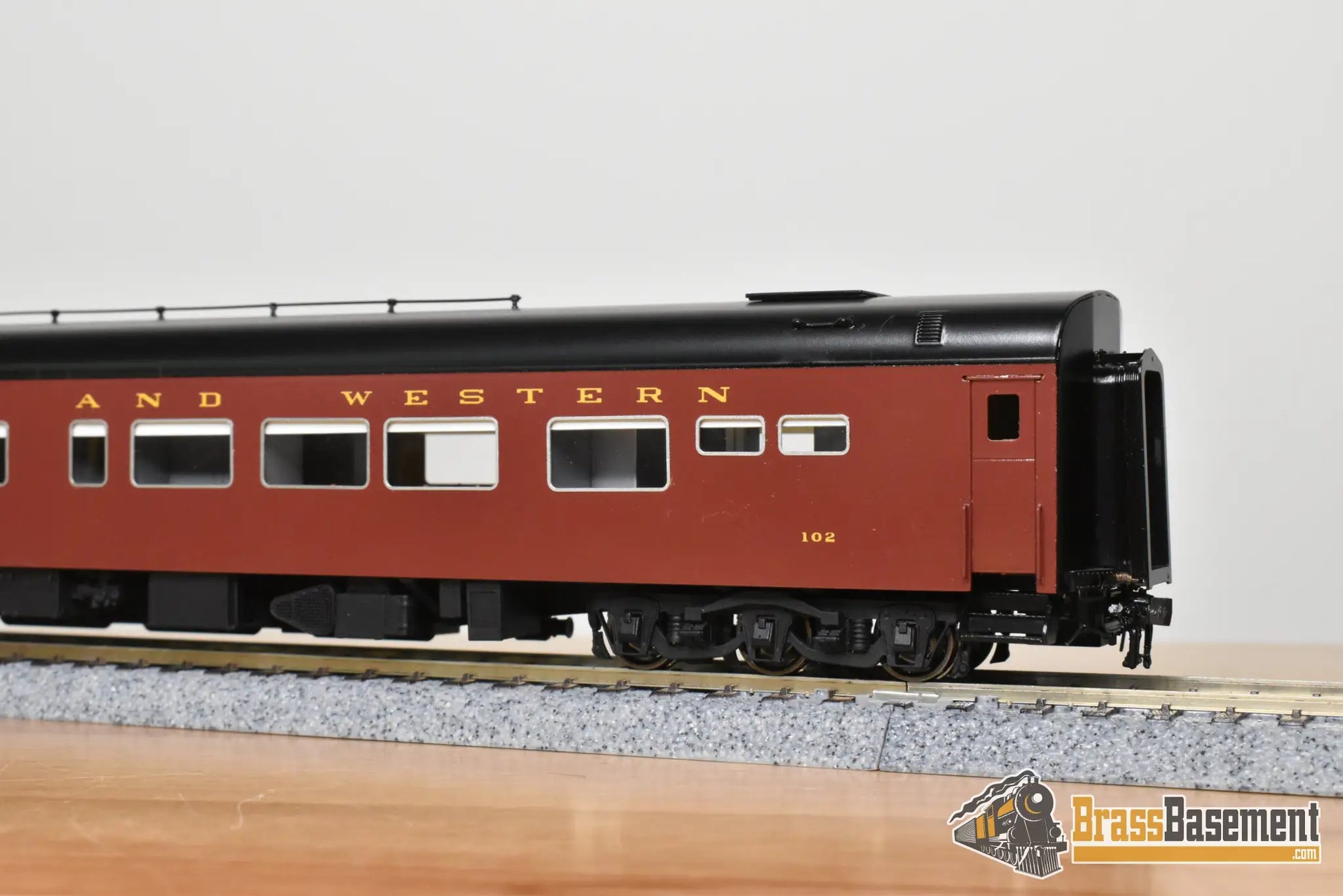 HO Brass - DIV N&W Norfolk & Western Business Car #102 FP Maroon - Mint - Passenger