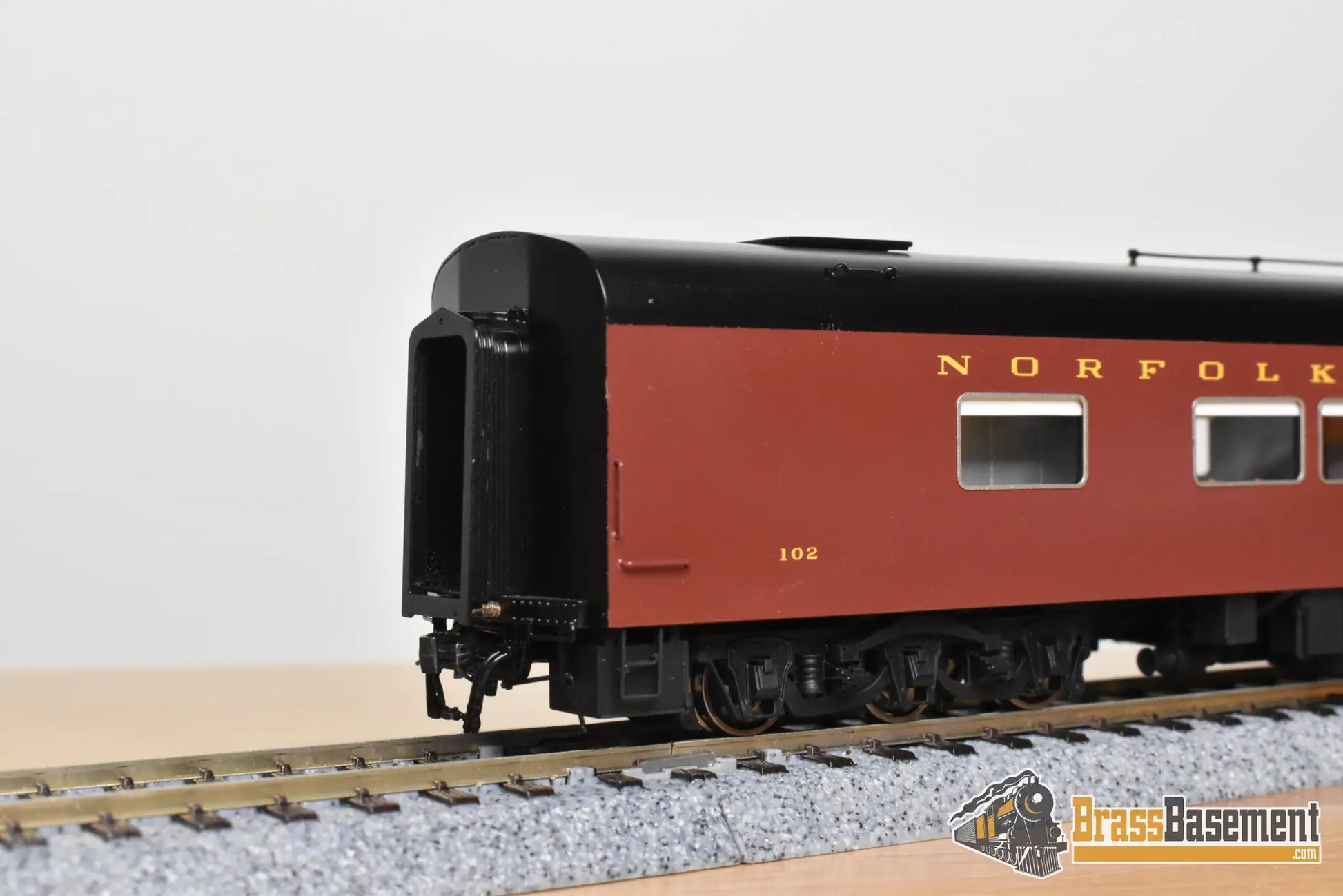 HO Brass - DIV N&W Norfolk & Western Business Car #102 FP Maroon - Mint - Passenger