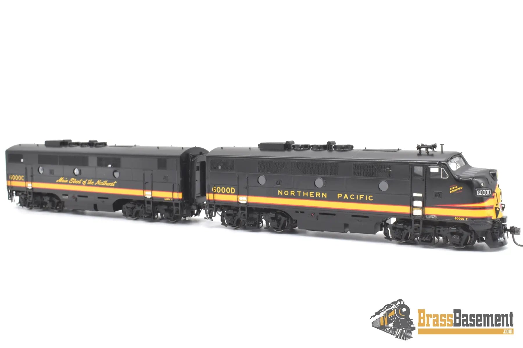 Ho Brass - Division Point 2057 Northern Pacific Np F3 Ab Set #6000 Main Street Scheme F/P Mint