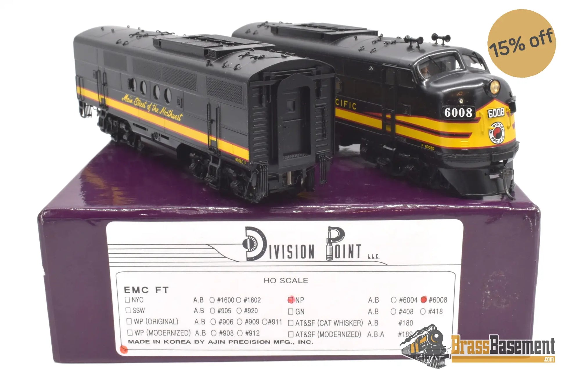 Ho Brass - Division Point #26 Northern Pacific Np Ft Ab Set Main Street Scheme F/P Mint Diesel