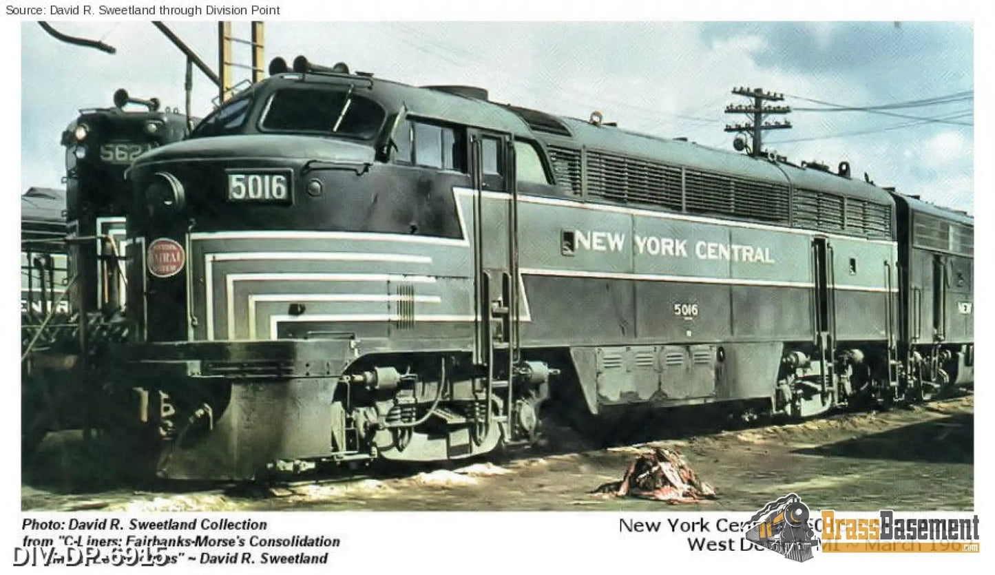 Ho Brass - Division Point 6915 Cfa20-4 Cfb20-4 New York Central Nyc C-Liner Ab Set- Lightning