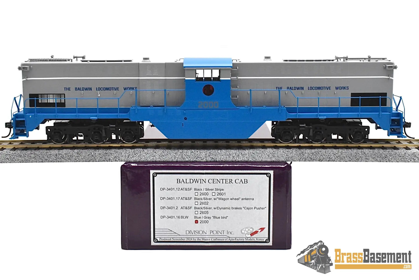 HO Brass - Division Point Demonstrator ’Blue Bird’ BALDWIN Center Cab - NEW DCC/Sound Diesel